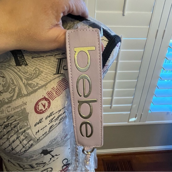 Bebe Lavender Quilted Crossbody Bag with Gold Accents - Picture 3 of 3